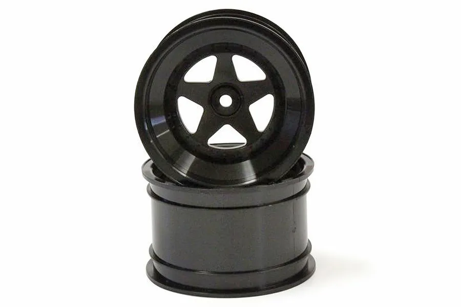 Kyosho 2.2&amp;quot; Black Rear Rims 2Pcs image 81254
