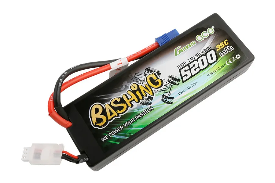 Gens Ace Bashing 7.4V 5200mAh 35C Hard Case LiPo Battery image 1