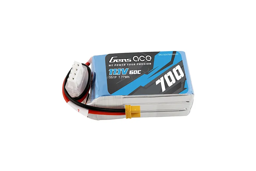 Gens Ace 11.1V 700mAh 60C Soft Case LiPo Battery image 81300