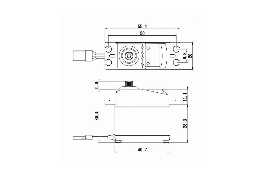Savox SC-0252MG-Plus Standard 10.5kg 6V Metal Geared Servo image 81486