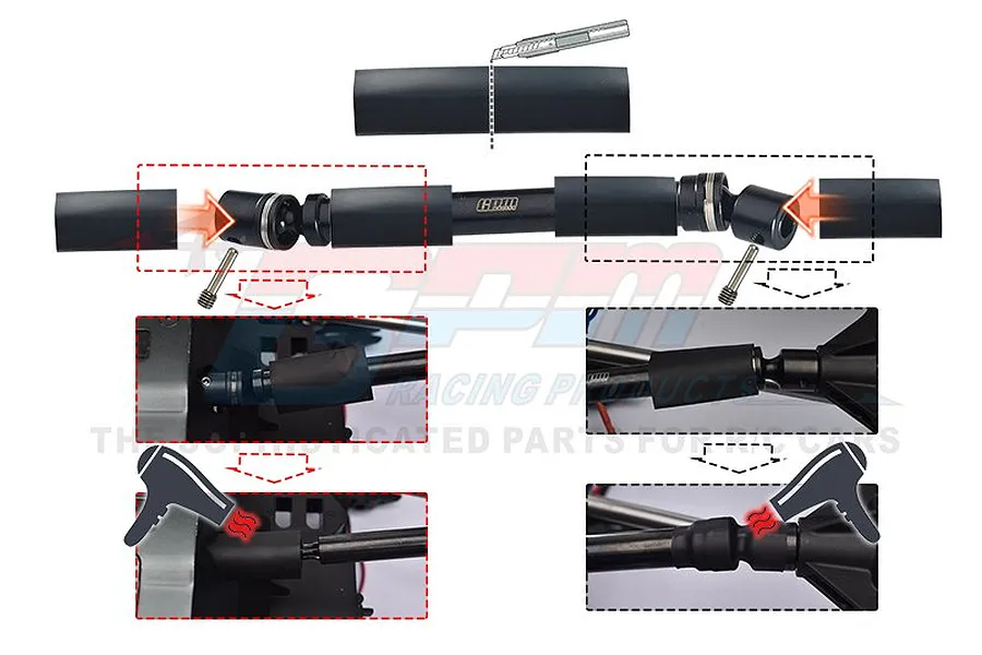 GPM Medium Carbon Steel Rear Centre CVD Driveshaft image 2