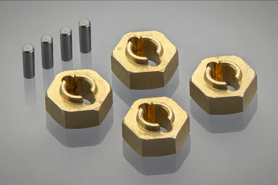 GPM Brass +3mm Wheel Hexes 4Pcs image 81543