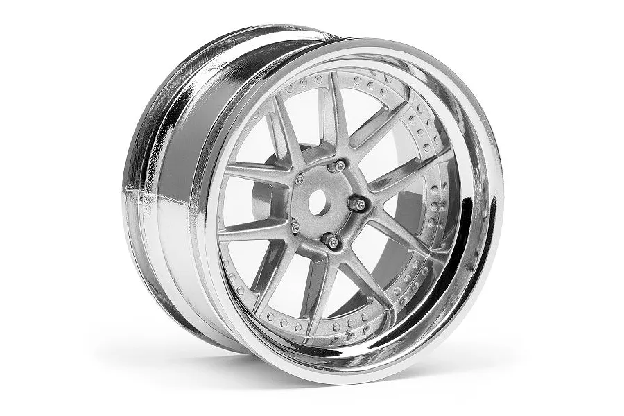 HPI 1.9&amp;quot; (6mm Off-Set) DY-Champion Chrome/Silver Rims 2Pcs image 8185