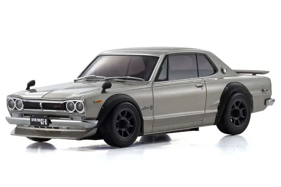 Kyosho Mini-Z Nissan Skyline 2000GT-R (KPGC10) Tuned Ver. RC Drift Car Electric AWD RTR - Silver image 81868