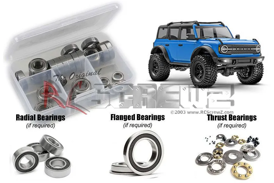 RC ScrewZ Traxxas TRX-4M Bronco Complete Rubber Shielded Bearing Kit image 81896