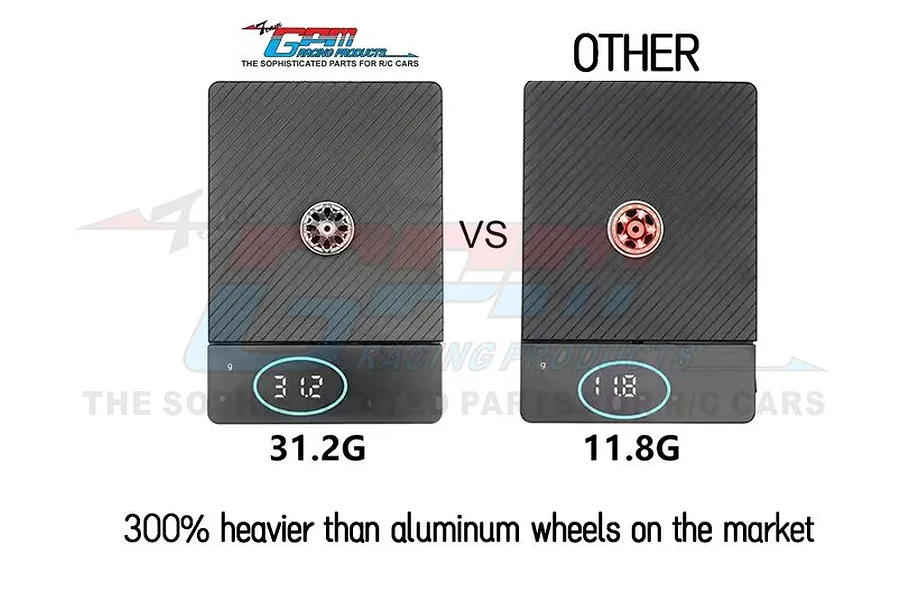 GPM 1.0&amp;quot; Silver Aluminium Y Shape Beadlock Rims 4Pcs image 4
