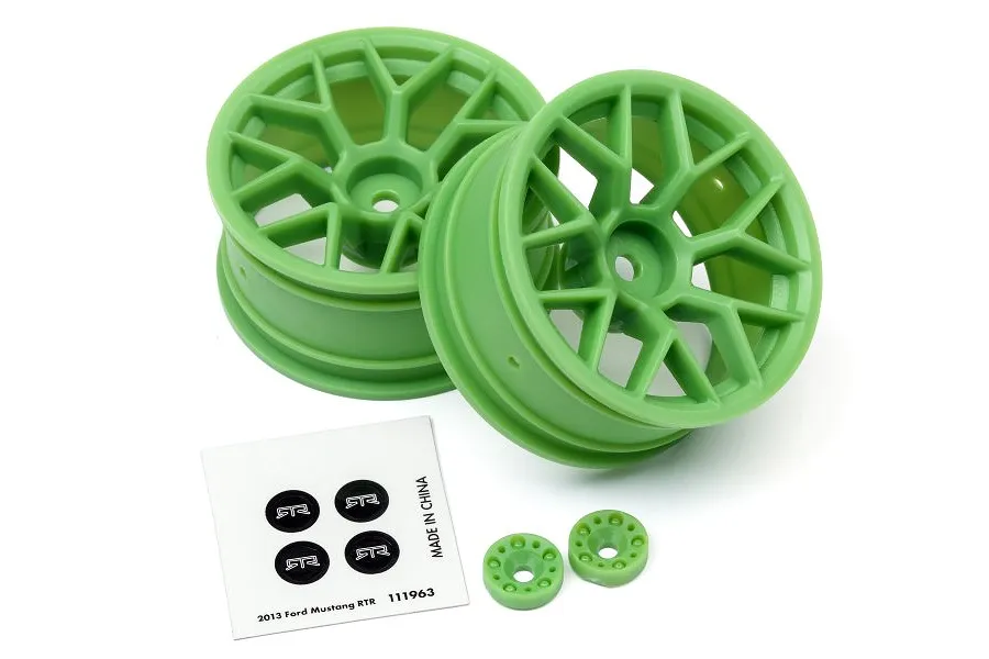 HPI 1.9&amp;quot; (6mm Off-Set) Mesh Green Rims 2Pcs image 8200