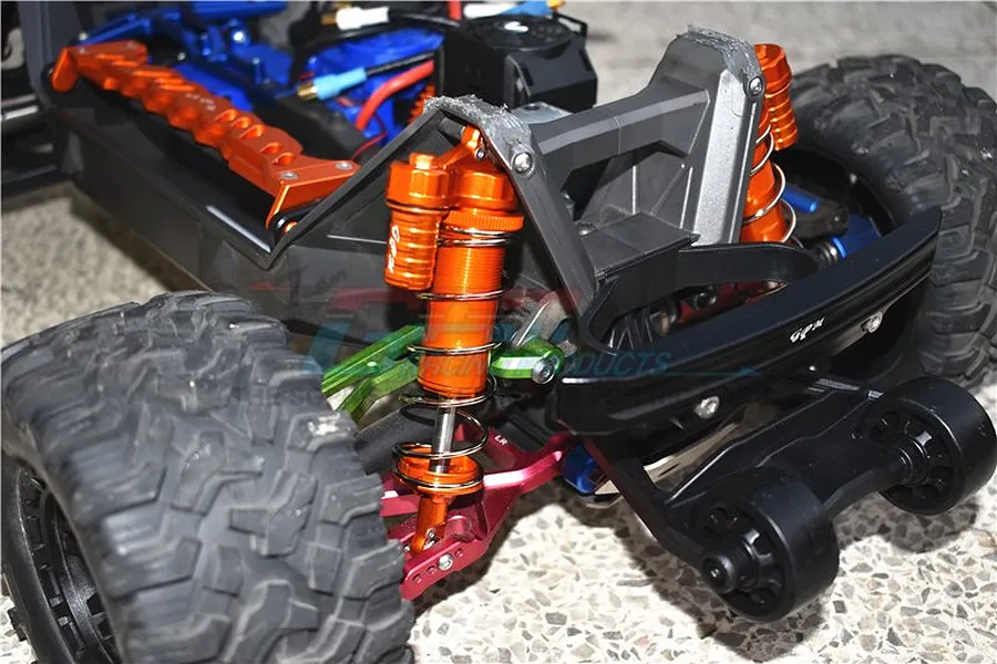 GPM Green Aluminium 125mm Front &amp;amp; Rear Adjustable Piggyback Shocks 4Pcs image 82230