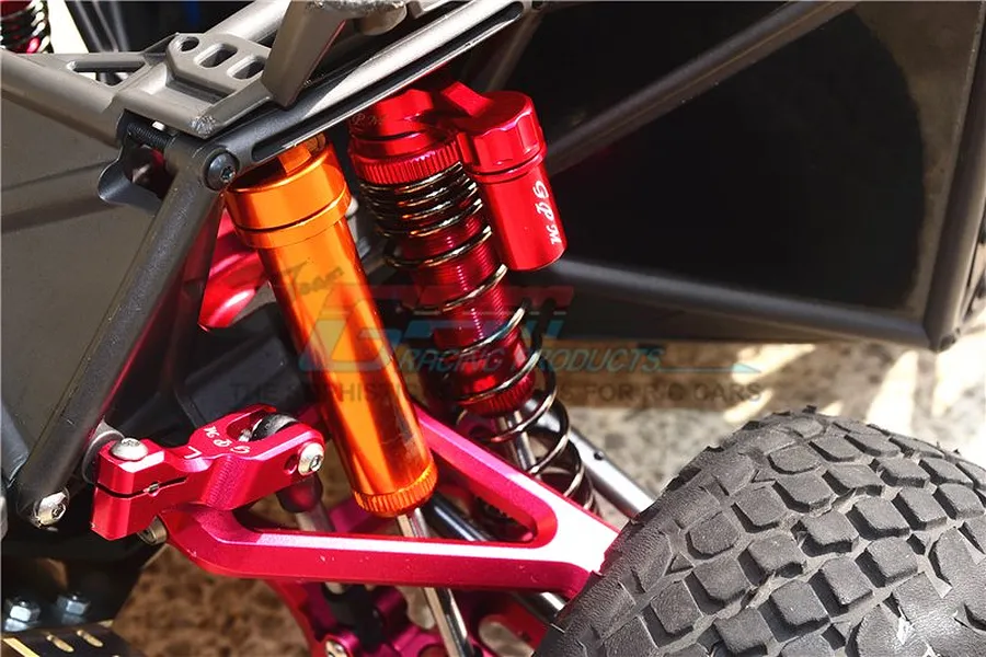 GPM Orange Aluminium 135mm Front Adjustable Piggyback Shocks 2Pcs image 82247
