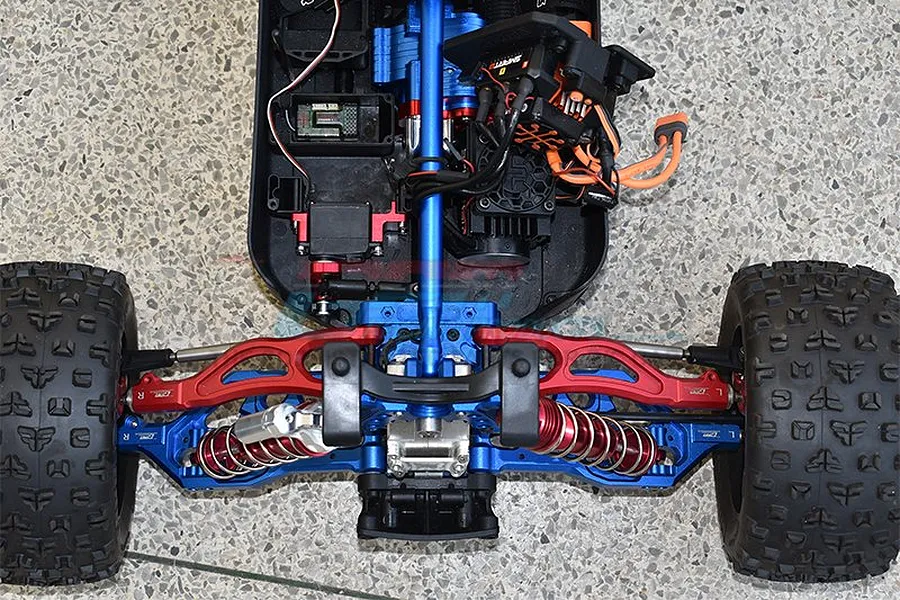 GPM Blue Aluminium Servo Mount w/ Servo Saver &amp;amp; 25T Servo Horn image 4