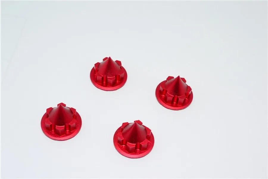 GPM Red Aluminium 22mm Serrated Wheel Cone Locker/Nuts 4Pcs image 82257