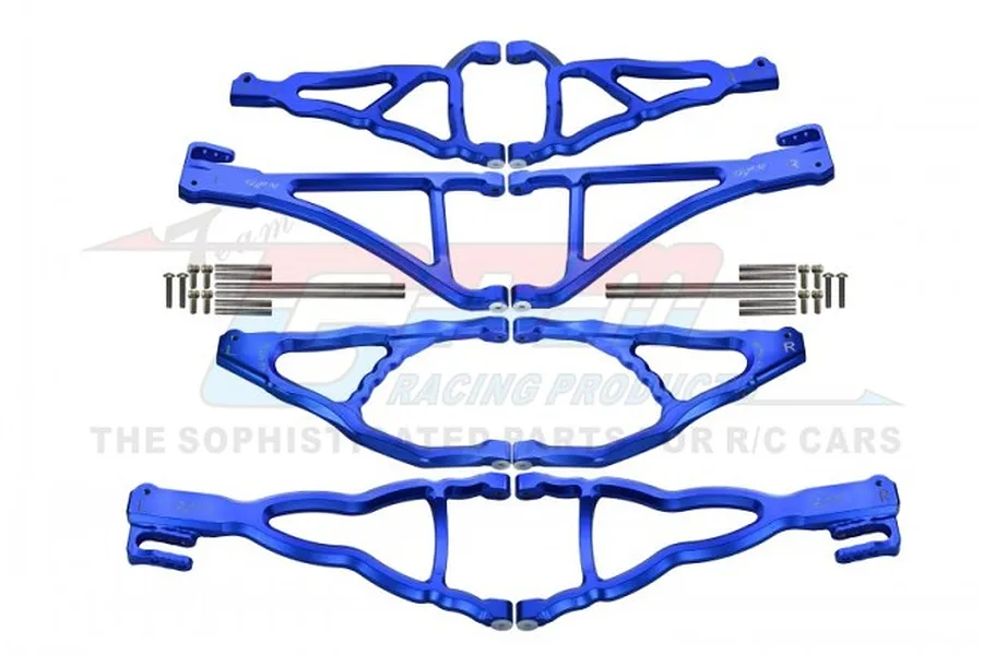 GPM Blue Aluminium Complete Suspension Arm Set image 1