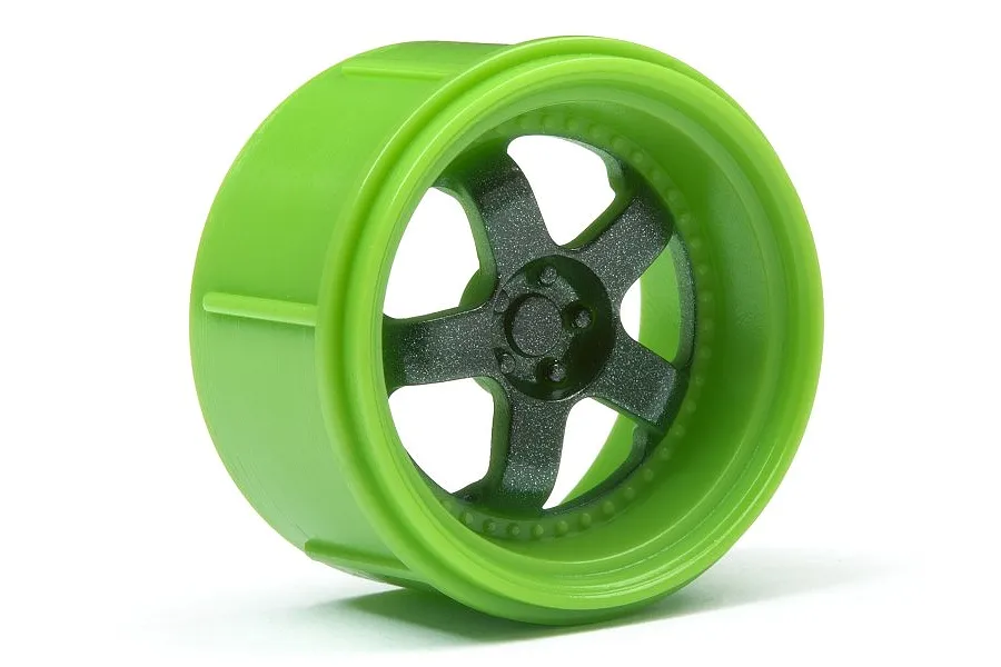 HPI 1.2&amp;quot; Micro RS4 Work Meister S1 Green Rims 2Pcs image 8227