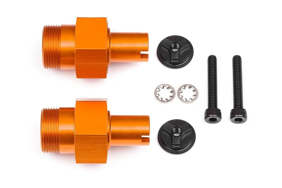 HPI Baja 5B/5T/5SC 24mm Orange Aluminium Heavy Duty Front Hex Hub Set image 8230