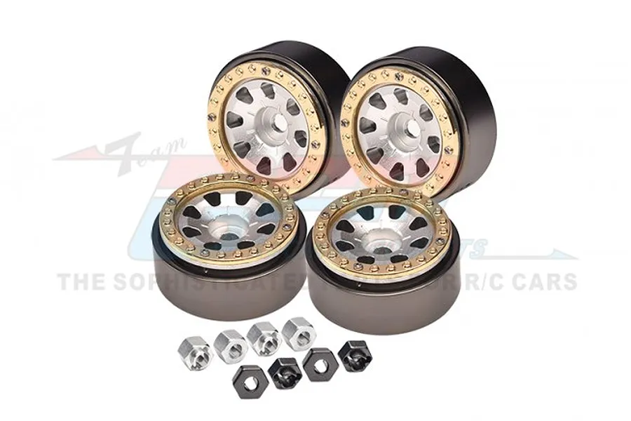 GPM 1.0&amp;quot; Silver Aluminium Beadlock Rims 4Pcs image 82302