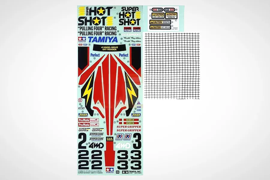 Tamiya Super Hotshot Decal Set w/ Net image 82321
