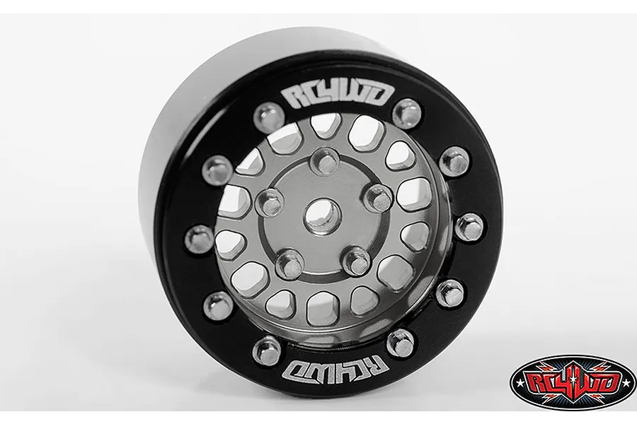 RC4WD 1.0&amp;quot; Silver/Black Competition Beadlock Rims 4Pcs image 82493