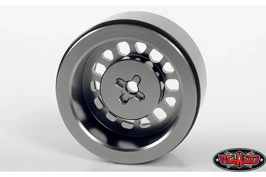 RC4WD 1.0&amp;quot; Silver/Black Competition Beadlock Rims 4Pcs image 82494