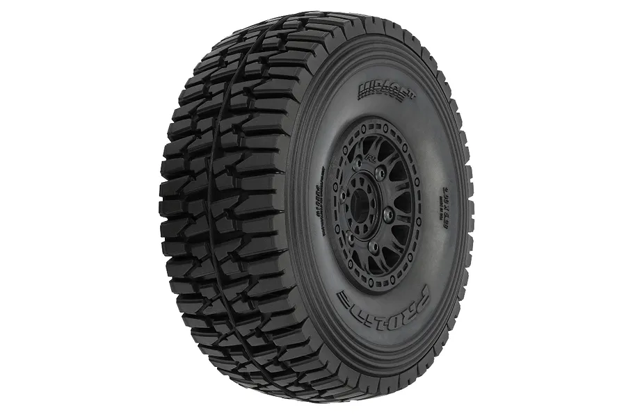 Pro-Line 2.4/3.3&amp;quot; Mirage TT Belted Tyres on Black Raid Rims - Glued Wheels 2Pcs image 82546