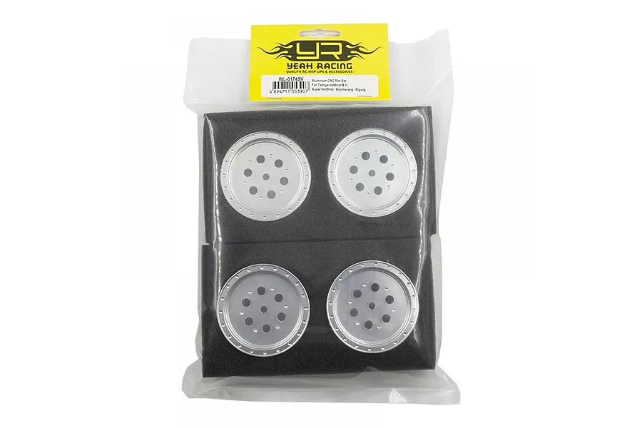 Yeah Racing 2.2&amp;quot; Silver Aluminium Buggy Rims 4Pcs image 82746