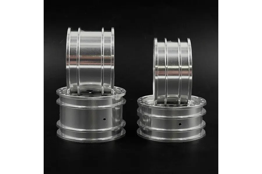 Yeah Racing 2.2&amp;quot; Silver Aluminium Buggy Rims 4Pcs image 82747