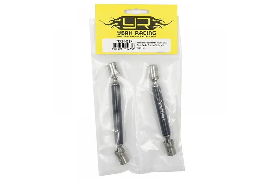 Yeah Racing Black Aluminium Front &amp;amp; Rear Centre CVD Driveshafts 2Pcs image 2