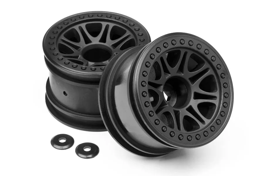HPI 2.2&amp;quot; Split 8 Black Rims 2Pcs image 8282