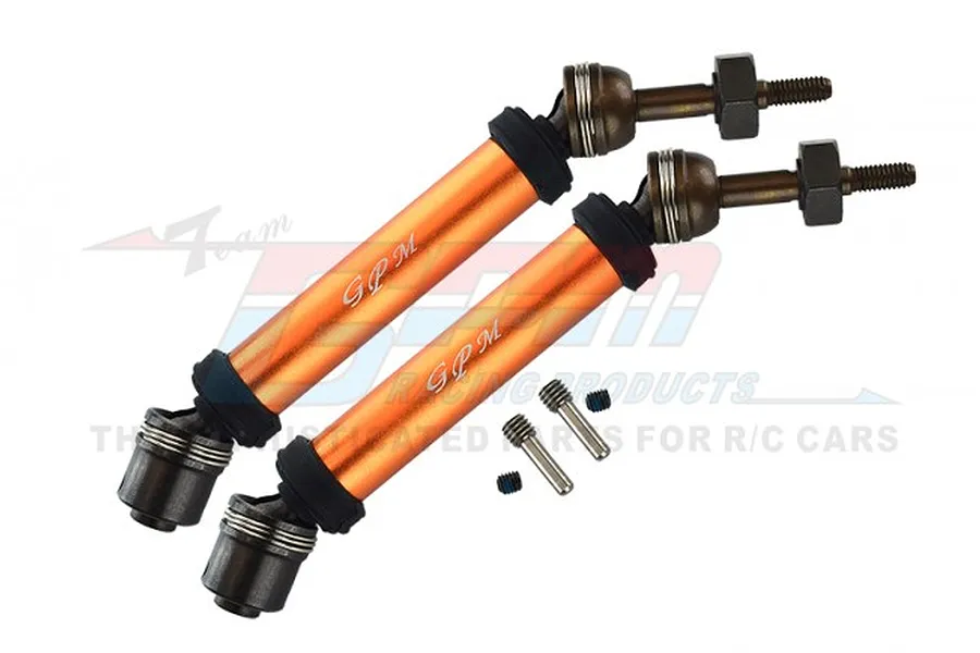 GPM Orange Aluminium &amp;amp; Hardened Steel Rear CVD Driveshafts 2Pcs w/ Steel Hexes image 82825