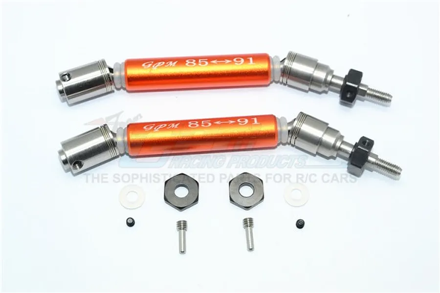 GPM Orange Aluminium Front CVD Driveshafts 2Pcs w/ Steel Hexes image 82827
