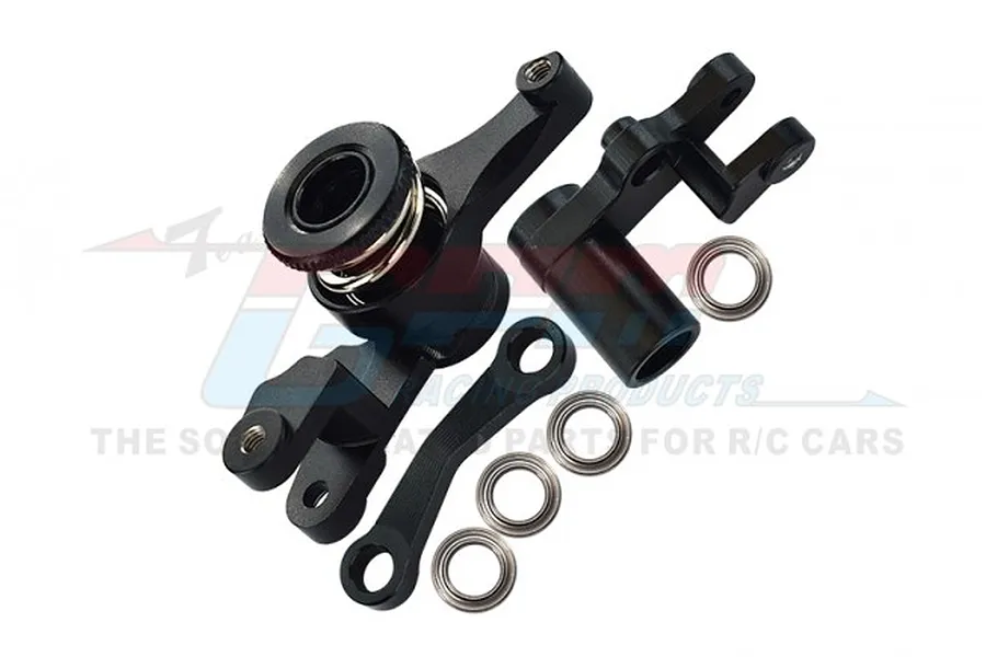 GPM Black Aluminium Steering Bellcrank Set w/ Servo Saver image 82832