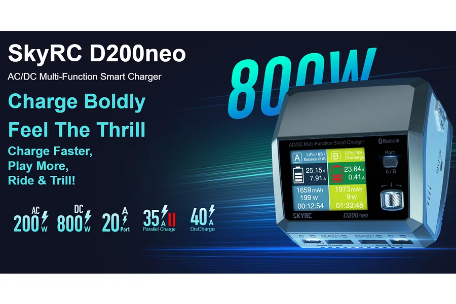 SkyRC D200 Neo Duo AC/DC Dual Port Smart Charger image 82855