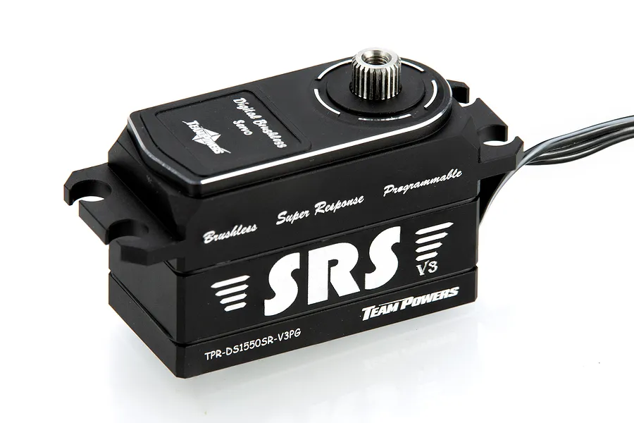 Team Powers Black Aluminium DS1550SR V3 SRS Low Profile 13kg 7.4V Brushless Metal Geared Servo image 82988