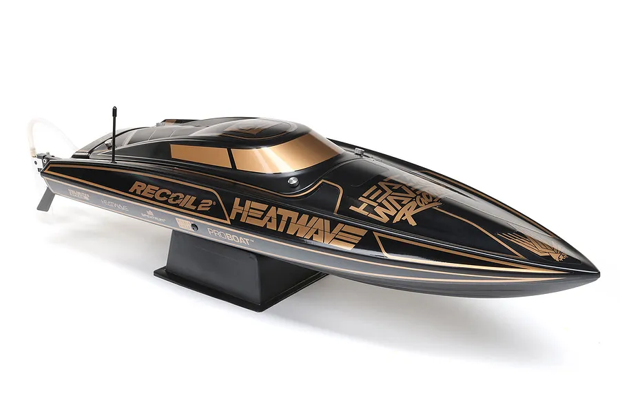 Pro Boat Recoil 2 V2 26&amp;quot; RC Speed Boat Brushless Deep-V RTR - Heat Wave Black image 83000