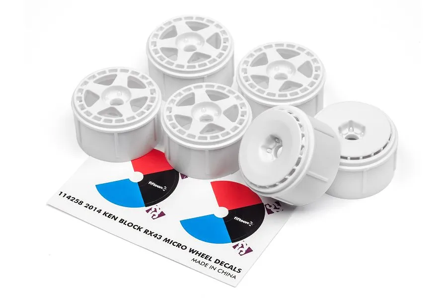 HPI 1.2&amp;quot; Micro RS4 Fifteen52 Turbomac White Rims 6Pcs image 8302