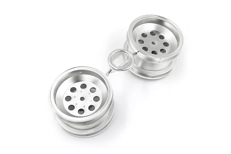 Tamiya 2.1&amp;quot; Wild One Rear Metal Plated Rims 2Pcs image 83033
