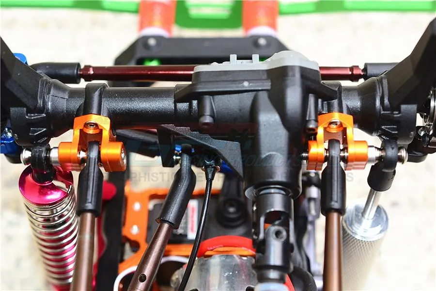 GPM Red Aluminium Front Axle Linkage Mount Set image 2