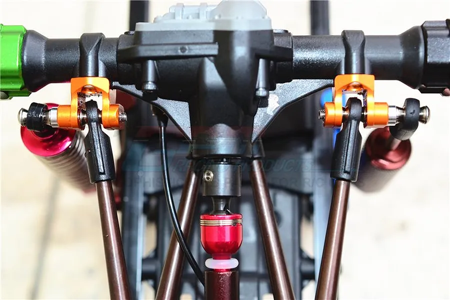 GPM Red Aluminium Rear Axle Linkage Mount Set image 2