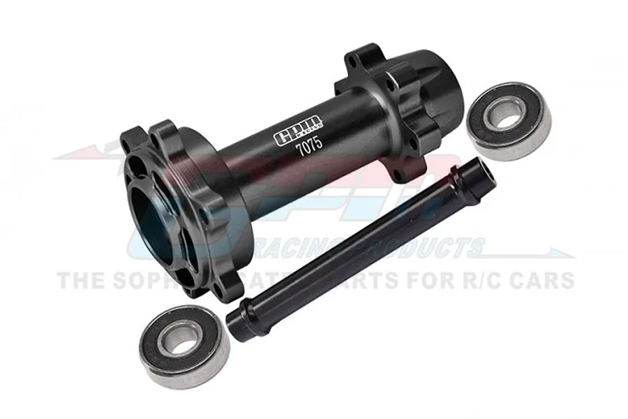 GPM Black Aluminium Rear Wheel Hub Hex w/ Larger Inner Bearings image 83237