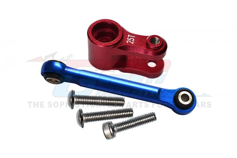 GPM Red Aluminium 25T Servo Horn w/ Tie Rod image 83260