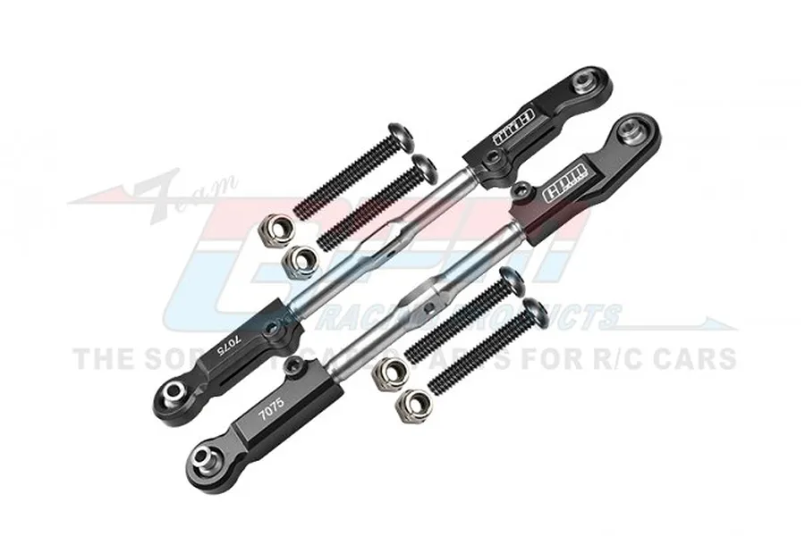 GPM Black Aluminium Rear Adjustable Camber Links 2Pcs image 83269