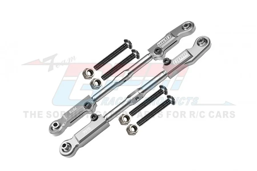 GPM Silver Aluminium Rear Adjustable Camber Links 2Pcs image 83272