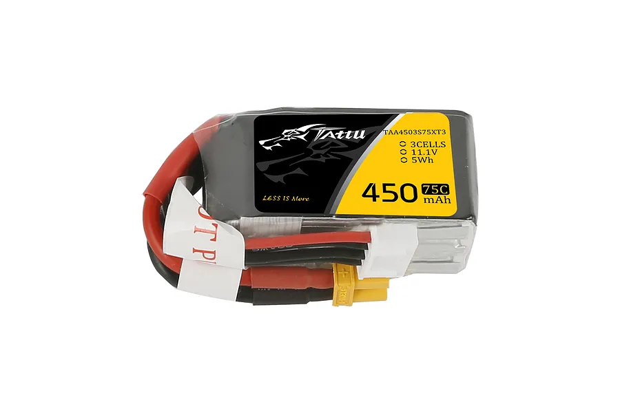 Tattu 11.1V 450mAh 75C Soft Case LiPo Battery image 83339