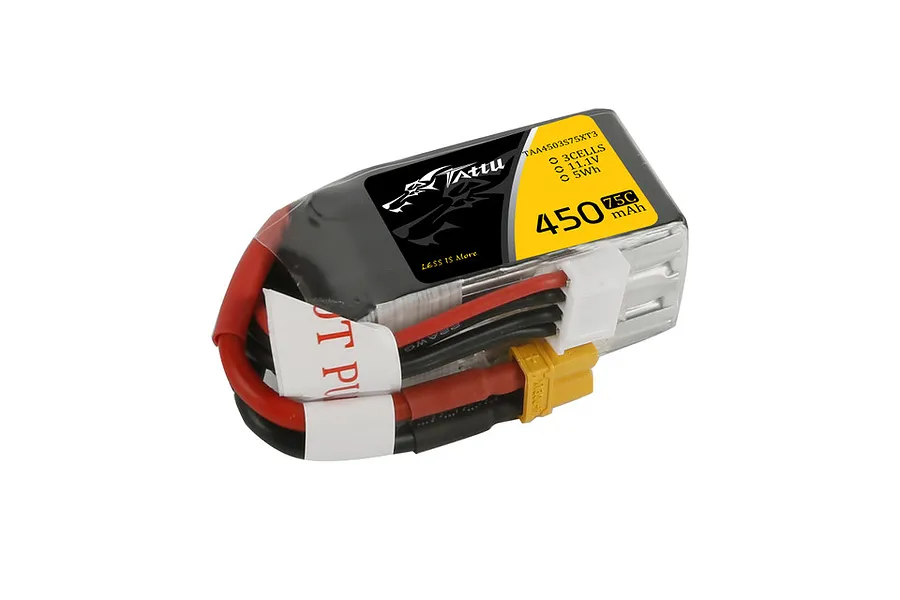 Tattu 11.1V 450mAh 75C Soft Case LiPo Battery image 83341