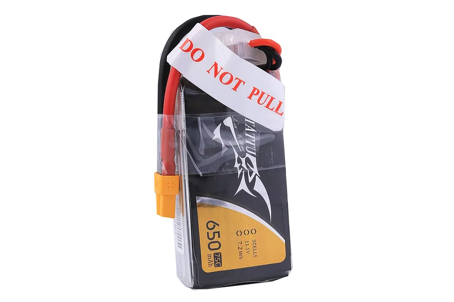 Tattu 11.1V 650mAh 75C Soft Case LiPo Battery image 83343