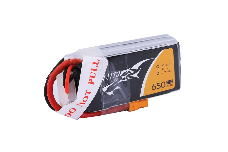 Tattu 11.1V 650mAh 75C Soft Case LiPo Battery image 83346