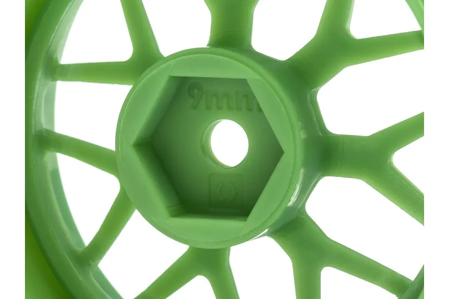 HPI 2.0&amp;quot; Green Tech 7 (+9mm Offset) Rims 2Pcs image 83370