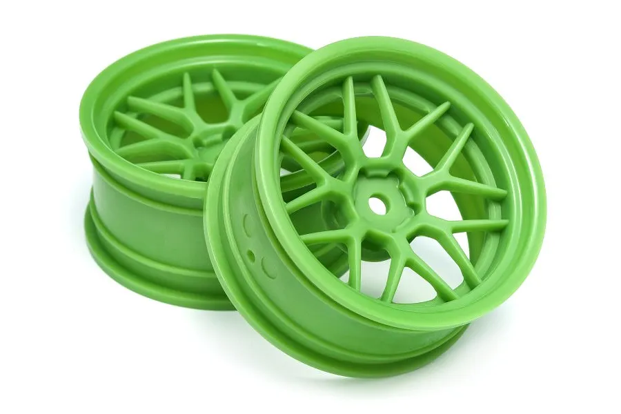HPI 2.0&amp;quot; Green Tech 7 (+6mm Offset) Rims 2Pcs image 83425