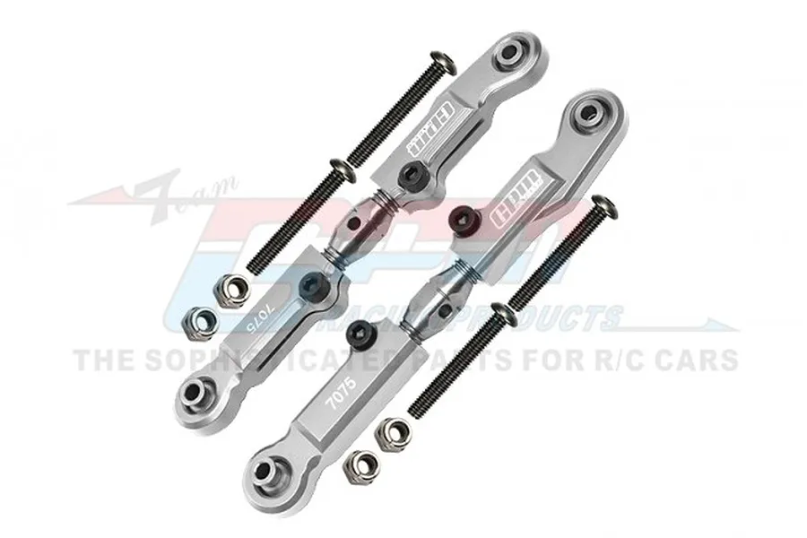 GPM Silver Aluminium Rear Adjustable Camber Links 2Pcs image 83605