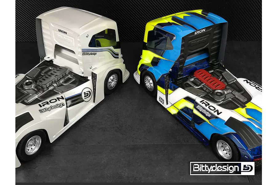 Bittydesign 1/10 Iron Truck Unpainted Body Shell - Clear image 83700