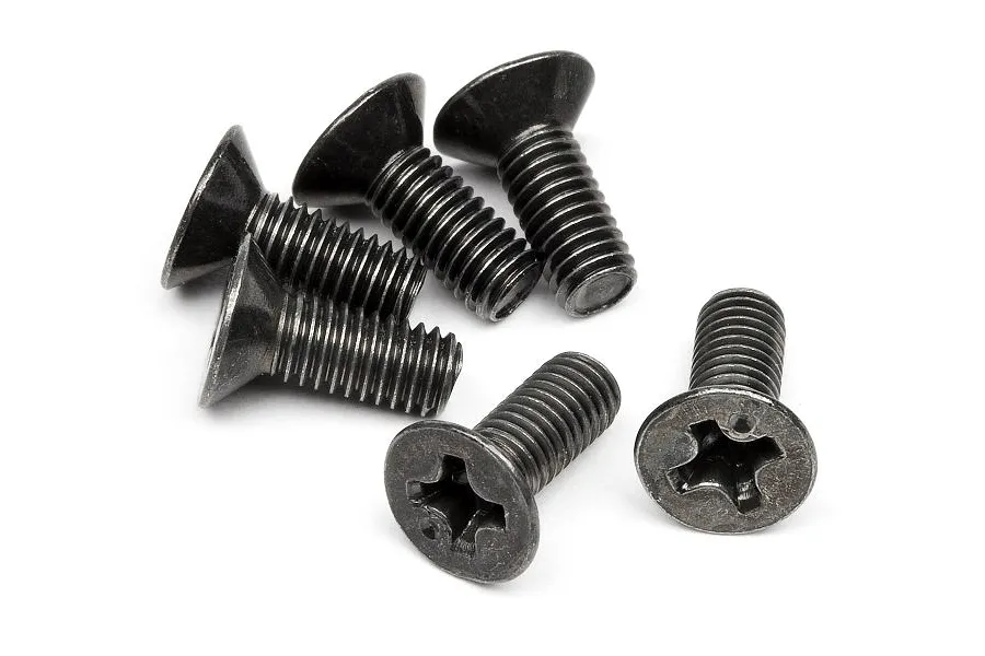 HPI 3x8mm Fine Thread Countersunk Head Screws 6Pcs image 8381